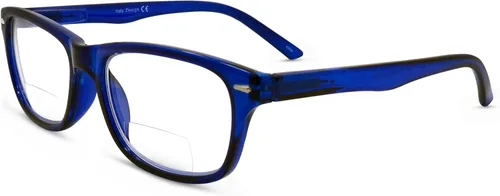 Vista 9 de In Style Eyes Seymore - Gafas de lectura bifocales retro - Montura clásica ovalada de acetato con aro completo - Lente no progresiva - Negro - 4.0x