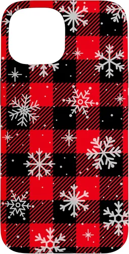 Vista 6 de iPhone 13 Copos de nieve caída nieve nieve Navidad invierno rojo cuadros caso