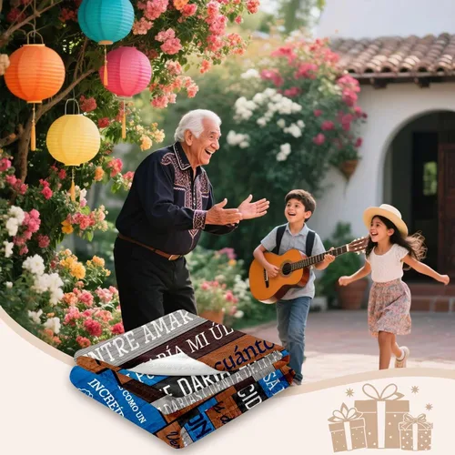Vista 2 de Regalos de Abuelito, Regalos para Abuelo Dia del Padre, Regalos para Abuelo en Español, El Mejor Abuelo Del Mundo, Manta para abuelo 60 x 50