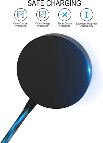 Vista 6 de Cargador USB C para Samsung Galaxy Watch 7/Ultra/FE/6/6 Classic/5 Pro/5/4/4 Classic/3/Active 2/Active 3.3 pies Tipo C Cable de carga magnético