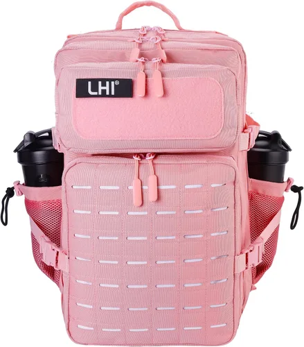 Vista 19 de LHI - Mochila táctica militar para hombre, 25/45 L, mochila grande Molle del ejército, mochila de asalto de 3 días, para senderismo