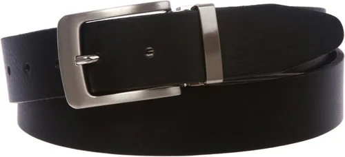 Vista 2 de Cinturón de vestir de piel italiana para hombre de 1.4in