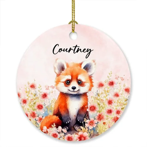 Vista 7 de Adorno de elefante de Navidad 2025, lindo adorno de elefante personalizado para árbol de Navidad, adornos de elefantes florales para bebés, regalos