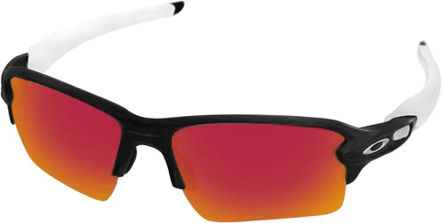 Vista 5 de LenzReborn Lentes polarizadas y lentes de repuesto para gafas de sol Oakley Flak 2.0 XL OO9188 - Negro oscuro+gris plateado+rojo fuego+azul hielo