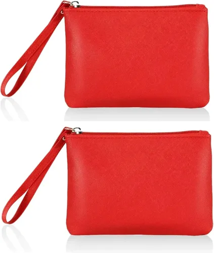 Vista 15 de Paquete de 2 pequeñas bolsas de maquillaje con cremallera para bolso, lápiz labial, organizador de maquillaje de viaje para mujeres, productos Negro
