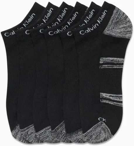 Vista 3 de Calvin Klein Calcetines para hombre, mezcla de algodón, acolchados, sin talla, forro de calcetines atléticos (6 unidades)