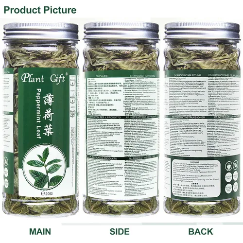 Vista 8 de Plant Gift Té 100% menta, té de menta, hojas de menta, té saludable, bolsas de té de menta orgánica, flor saludable, té de menta 0.7 onzas