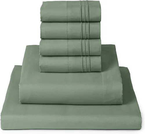 Vista 58 de Mellanni - Juego de sábanas individual de 4 piezas de la colección icónica, (incluyendo 2 fundas de almohada), bolsillo profundo de 16 pulgadas 1102