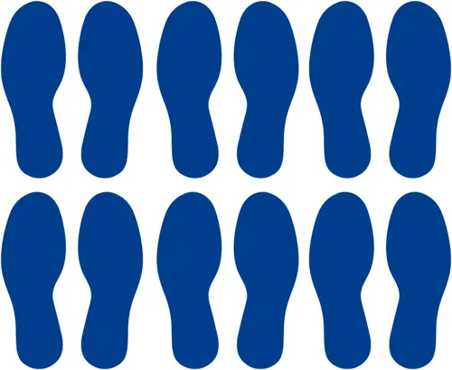 Vista 95 de LiteMark Calcomanías de vinilo para piso, calcomanías de línea para suelo de aula, oficinas, bailes, eventos, marcadores de puntos duraderos con Azul