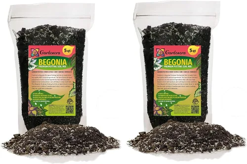 Vista 4 de Eleva tu begonia con la mezcla orgánica de tierra de Gardenera - Cultiva flores más saludables y vibrantes - 1 cuarto de galón