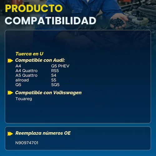 Vista 8 de GoaMotors N90974701 - Tornillos para cubierta de parachoques para Audi