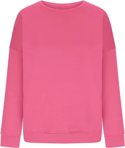 Vista 4 de Sudaderas de gran tamaño con cuello redondo para mujer, forro polar suave, manga larga, casual, cómodas, lindas sudaderas con capucha