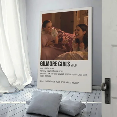 Vista 3 de Póster de la serie de televisión Gilmore Girls de los años 90, póster minimalista de pintura en lienzo e impresiones artísticas de pared para sala