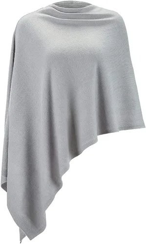 Vista 17 de Fomolom Ponchos para mujer, versátil, ligero, tejido sólido, chal envolvente, bufanda, accesorios para mujer