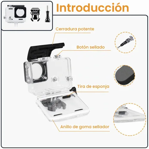 Vista 5 de Carcasa impermeable para GoPro Hero 4/3/3+