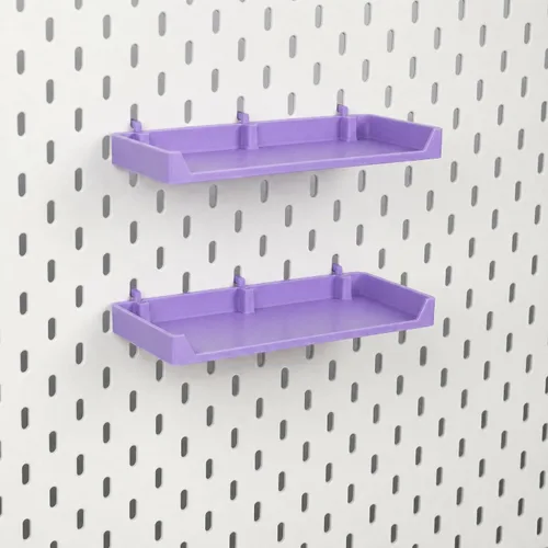 Vista 3 de Estante de tablero perforado, morado 2 paquetes Púrpura
