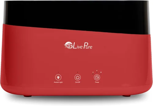 Vista 8 de LivePure LP300HUM Aqua Flame Humidificador de niebla fría – Pequeño humidificador ultrasónico de plantas para interiores con difusor de aceite