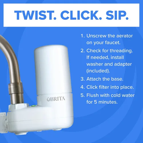 Vista 7 de Sistema de filtración Brita On Tap, Paquete de 10, Blanco