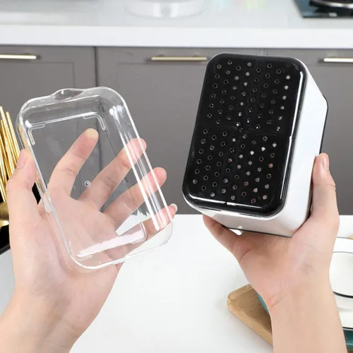 Vista 4 de KeFanta Organizador de Fregadero para Encimera, Portaesponjas para Fregadero de Cocina, Soporte para Esponja y Cepillo de Platos, Organizador