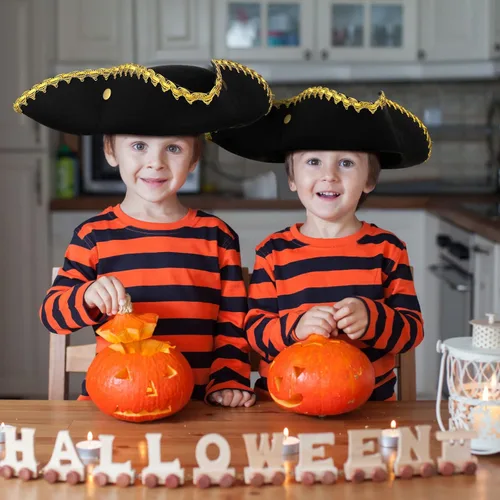 Vista 6 de Leumoi Sombrero de tricornio de Halloween, sombrero colonial de Estados Unidos con ribete dorado, disfraz de guerra revolucionario, sombrero