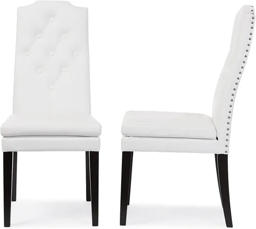Vista 7 de Baxton Studio BBT5158-Sillas de comedor negras, 24.18LX18.72WX41.34H, Negro