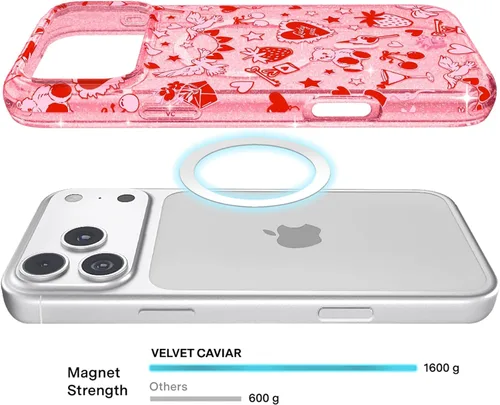 Vista 684 de VELVET CAVIAR Funda para iPhone 15, compatible con MagSafe, probada contra caídas de 10 pies, fundas protectoras de diseño, leopardo color rosa