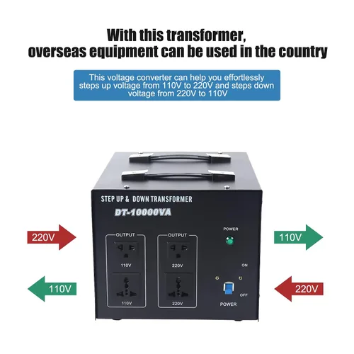 Vista 3 de Transformador Convertidor de Voltaje de 10000W Paso Arriba/Abajo 110V/220V Convertidor de Voltaje USB Transformador Convertidor de Potencia