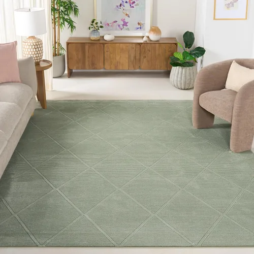 Vista 15 de SAFAVIEH - Alfombra de colección Revive, 9' x 12', beige, diseño enrejado, no se desprende y de fácil cuidado, ideal para áreas de alto tráfico