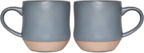 Vista 11 de Bosmarlin Juego de 2 tazas grandes de café moteadas de cerámica, taza de té grande, 17 onzas, aptas para lavavajillas y microondas (negro, 2)