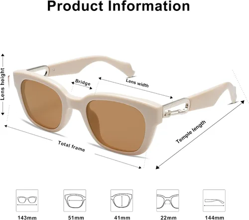 Vista 6 de Gafas de sol rectangulares sin montura para mujeres y hombres unisex vintage cuadradas ultraligeras de sol AR81001