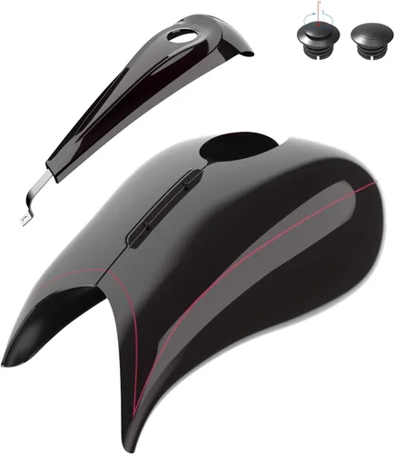 Vista 61 de Fundas de tanque estiradas para whisky ámbar con consola de tablero para Harley Touring Street Glide Road Glide 2014 2015 2016 2017 2018 2019 2020