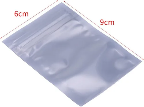 Vista 7 de Bolsa antiestática, 100 unids/set 2.4x3.5 in antiestática resellable Ziplock bolsa de almacenamiento para accesorios electrónicos