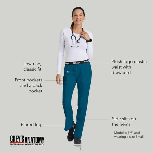 Vista 6 de Grey's Anatomy Classic Aubrey - Pantalones médicos con 3 bolsillos Bahama