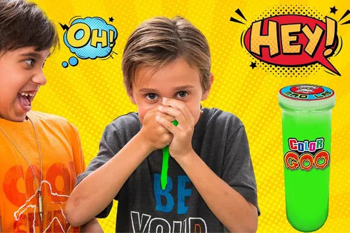 Vista 2 de JA-RU Dr. Wacko's Mad Lab Slime Kit (8 tubos de colores neón surtidos) Slime no pegajoso para niños. Juguetes sensoriales para aliviar el estrés.