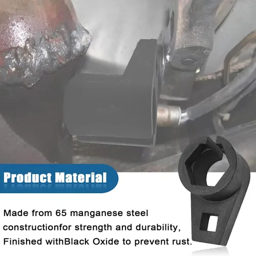 Vista 6 de Herramienta de extracción de llave de enchufe con sensor de oxígeno O2 automotriz, unidad de 3/8 pulgadas, 7/8 pulgadas (0.866 in), sensor de acceso