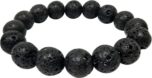 Vista 281 de Gem Avenue Handmade Round Bead Stretch Bracelet Unisex Natural Stone Beaded Jewelry for Men & Women, Elastic Wristband for Daily Wear