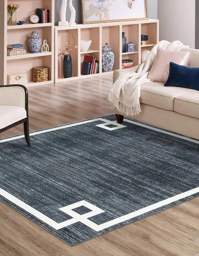 Vista 22 de Unique Loom Colección Uptown de Jill Zarin - Alfombra moderna con textura de estilo griego, color beige (1.25 x 1.85 m)