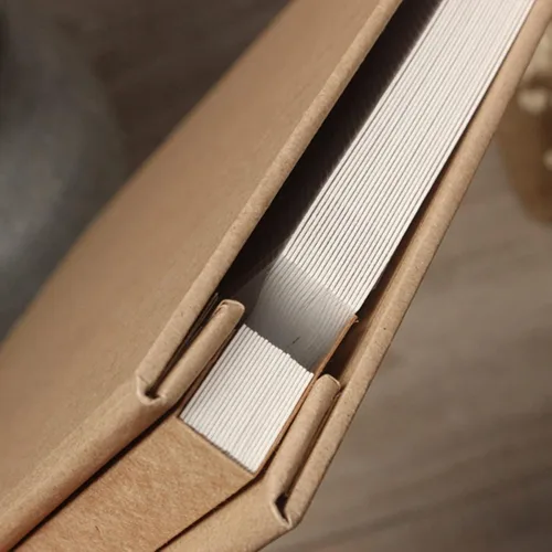Vista 3 de Álbum de fotos autoadhesivo, papel de estraza vintage, hecho a mano, álbum de fotos, literatura simple y arte, adecuado para viajes, regalo