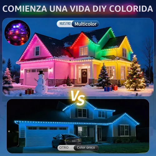 Vista 4 de Luces permanentes para exteriores de 100 pies con 50 LED, 16