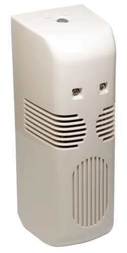 Vista 3 de Big D 777 Dispensador de ventilador activado por luz, sostiene desodorantes de gel o mecha, cubre un espacio de 4000 pies cúbicos - Dispensador