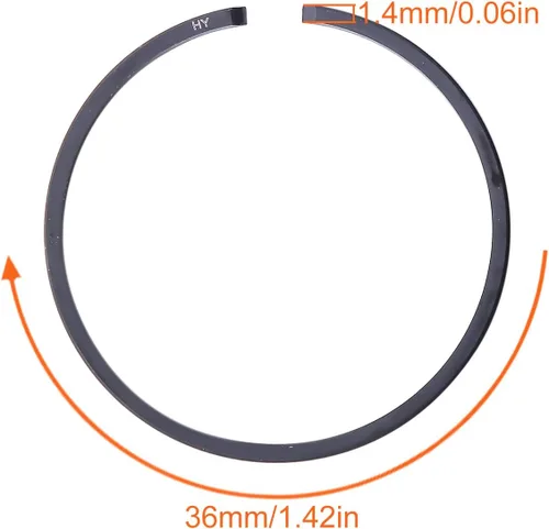 Vista 2 de Kit de anillo de pistón de 4 piezas de 1.417 in x 0.059 in para piezas de motosierra Stihl 009 010 011, 1120 034 3000, 11200343000