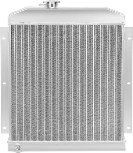 Vista 2 de DNA Motoring RA-CHEVYT47-3 - Radiador de aluminio completo de 3 filas compatible con modelos 47-54 Pickup/Suburban L6, 19.75 x 20.75 x 2.25
