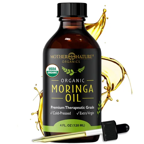 Vista 10 de Aceite de moringa orgánico certificado por USDA, 100% puro, prensado en frío y sin refinar sin gluten (2 onzas), hidratante natural para piel, cara