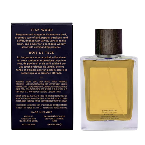 Vista 2 de Mistral Teakwood Eau de Parfum para hombre, colonia para hombre, 3.4 oz