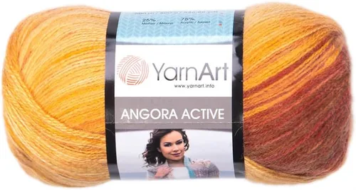 Vista 6 de YarnArt Angora Active Hilo de punto de peso para encaje variado – 1 madeja, 100g (3.5 oz), 500m (546 yardas) – 25% Mohair, 75% Acrílico – Hilo suave