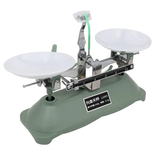 Vista 2 de HHNIULI Lab - Balanza mecánica – Mesa de doble bandeja de equilibrio para laboratorio