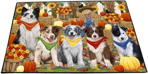 Vista 22 de Doggie of the Day Border Collie Dogs Floor Mat - 4th of July Independence Day - Best Dog Doormat - Protector Decor - Unique Portrait Art - Premium