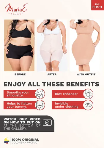 Vista 5 de MARIAE - Pantalones cortos de compresión colombianos para mujer Fajas Colombianas