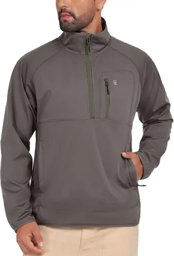 Vista 2 de Little Donkey Andy Chaqueta de golf con cremallera corta para hombre Ámbar (Baltic Amber)