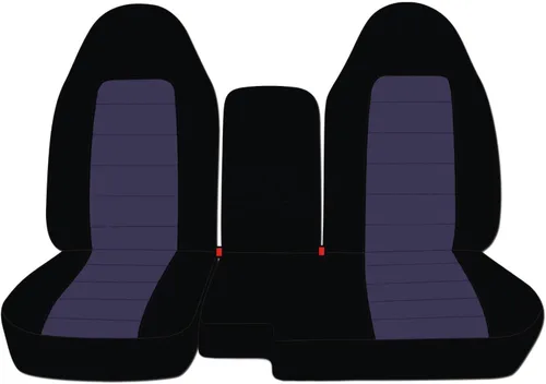 Vista 20 de Cubreasientos de camiones de dos tonos/vehículos utilitarios Ford Ranger/Explorer Mazda Navajo/Serie B (asientos separados, 60/40) con Negro y azul